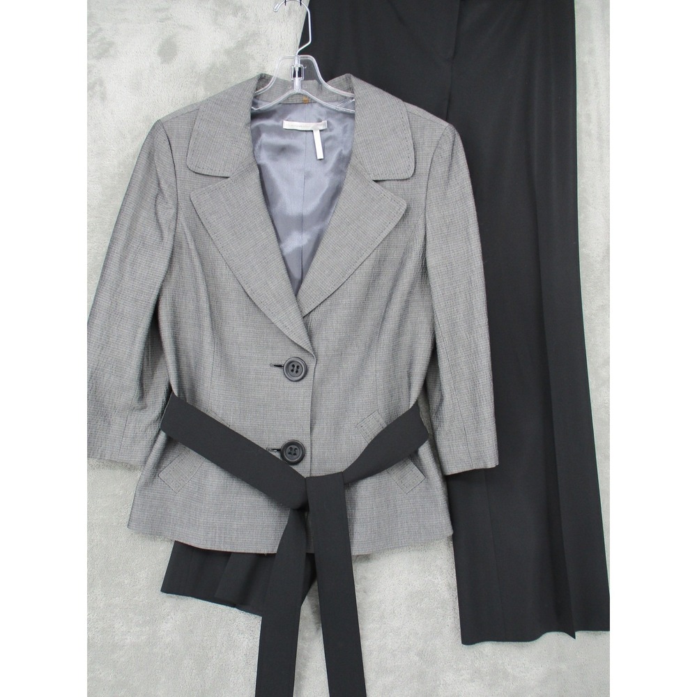 Classiques Entier Pantsuit Womens Size 6 Wool Blend Office Belted Preppy Lined
